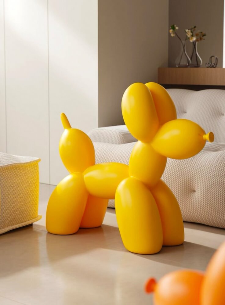 สตูลพลาสติก MY DOLLS HOUSE BALLOON DOGGY ADULT สีเหลือง_2